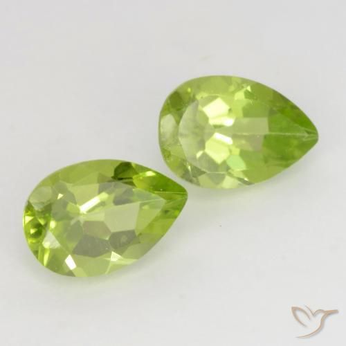 0.93 ct natürliche Mittelgrün Peridot-Edelsteine, Birnenform, VVS-VS