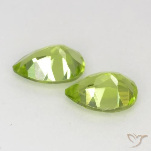 0.93 ct natürliche Mittelgrün Peridot-Edelsteine, Birnenform, VVS-VS