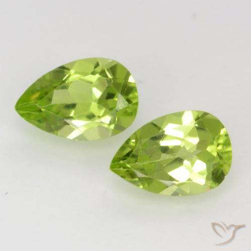 0.93ctw Natürlicher Lebendiges grün Peridot, Birnenform, VVS-VS