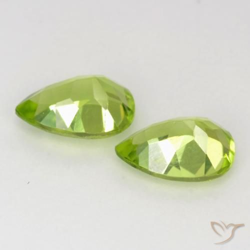 0.93 ct natürliche Lebendiges grün Peridot-Edelsteine, Birnenform, VVS-VS