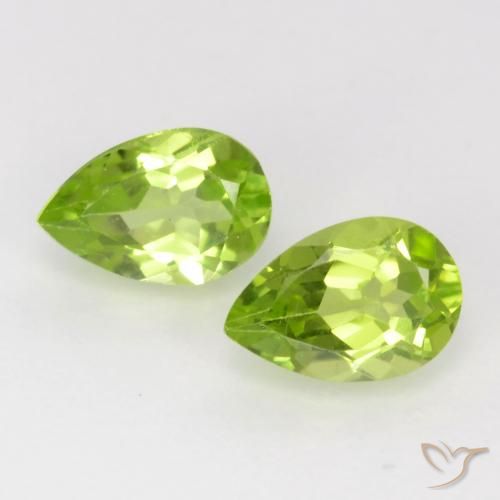 1.01ctw Natürlicher Leichtes lebendiges Grün Peridot, Birnenform, VVS-VS