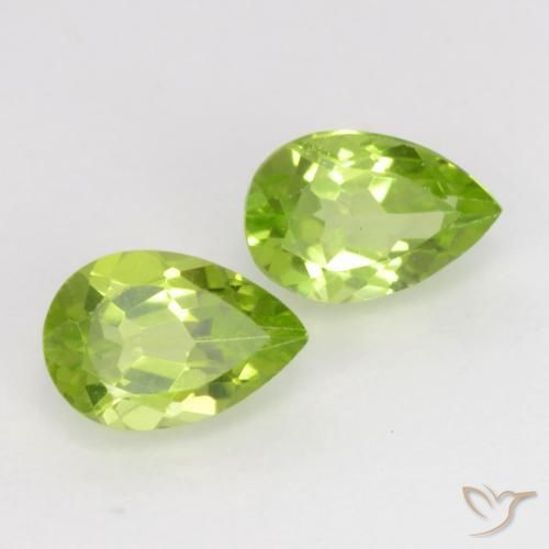 1.01 ct natürliche Leichtes lebendiges Grün Peridot-Edelsteine, Birnenform, VVS-VS
