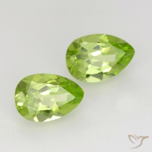 0.94 ct natürliche Leichtes lebendiges Grün Peridot-Edelsteine, Birnenform, VVS-VS