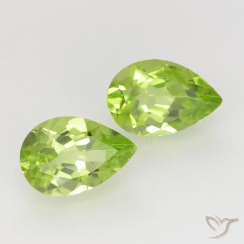 0.96 ct natürliche Leichtes lebendiges Grün Peridot-Edelsteine, Birnenform, VVS-VS