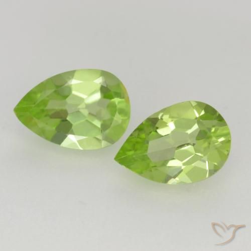 0.75ctw Natürlicher Leichtes lebendiges Grün Peridot, Birnenform, VVS-VS