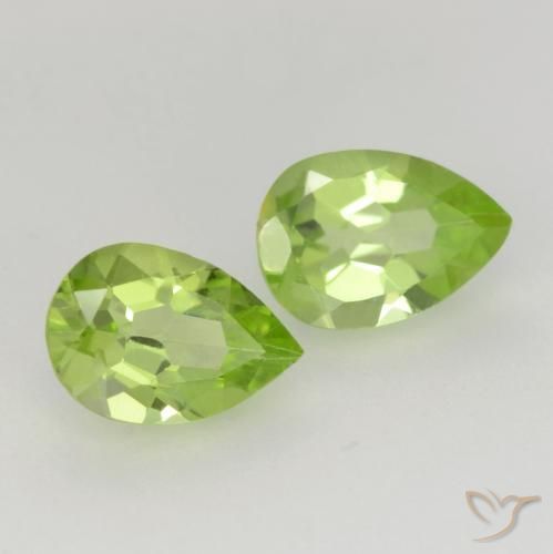 0.75 ct natürliche Leichtes lebendiges Grün Peridot-Edelsteine, Birnenform, VVS-VS
