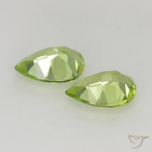 0.75 ct natürliche Leichtes lebendiges Grün Peridot-Edelsteine, Birnenform, VVS-VS