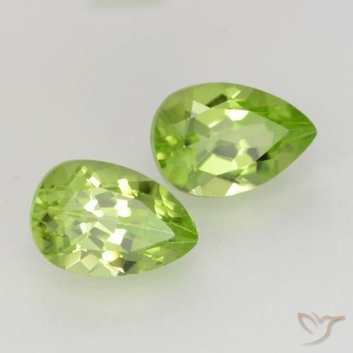1.12 ct natürliche Leichtes lebendiges Grün Peridot-Edelsteine, Birnenform, VVS-VS
