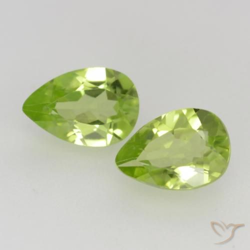 0.82ctw Natürlicher Leichtes lebendiges Grün Peridot, Birnenform, VVS-VS