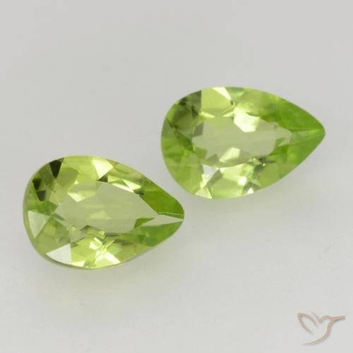 0.82 ct natürliche Leichtes lebendiges Grün Peridot-Edelsteine, Birnenform, VVS-VS