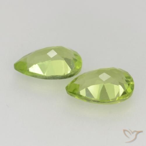0.82 ct natürliche Leichtes lebendiges Grün Peridot-Edelsteine, Birnenform, VVS-VS