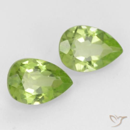 0.91 ct natürliche Leichtes lebendiges Grün Peridot-Edelsteine, Birnenform, VVS-VS