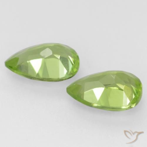 0.91 ct natürliche Leichtes lebendiges Grün Peridot-Edelsteine, Birnenform, VVS-VS