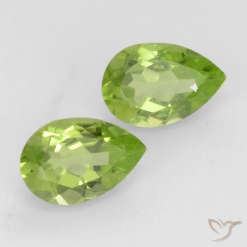 0.91 ct natürliche Leichtes lebendiges Grün Peridot-Edelsteine, Birnenform, VVS-VS