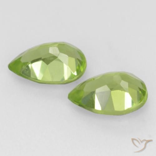 0.91 ct natürliche Leichtes lebendiges Grün Peridot-Edelsteine, Birnenform, VVS-VS