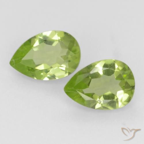 0.74ctw Natürlicher Leichtes lebendiges Grün Peridot, Birnenform, VVS-VS