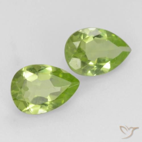 0.74 ct natürliche Leichtes lebendiges Grün Peridot-Edelsteine, Birnenform, VVS-VS