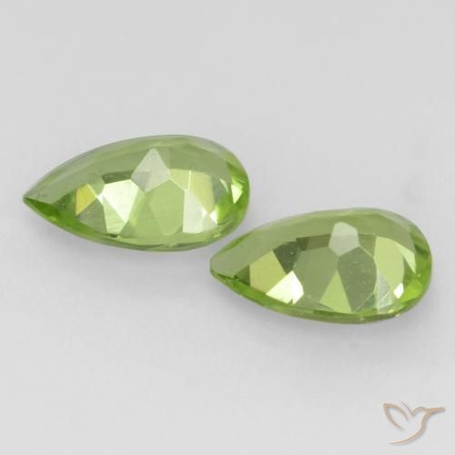 0.74 ct natürliche Leichtes lebendiges Grün Peridot-Edelsteine, Birnenform, VVS-VS