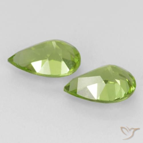 0.89 ct natürliche Leichtes lebendiges Grün Peridot-Edelsteine, Birnenform, VVS-VS