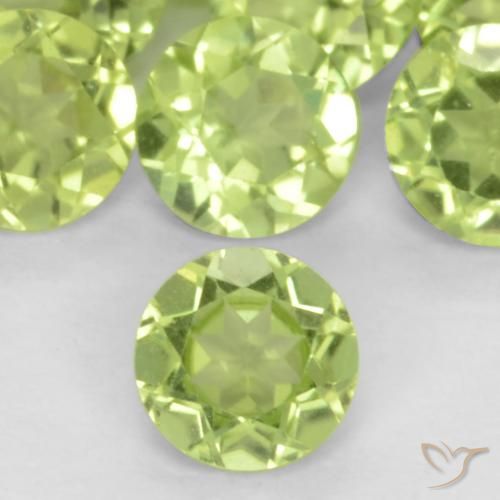 0.18ct Natürlicher Leichtes lebendiges Grün Peridot, Runden, VS