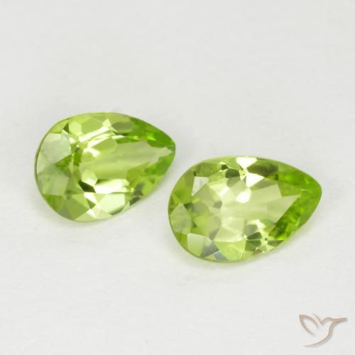 0.81 ct natürliche gelblich-grün Peridot-Edelsteine, Birnenform, VVS-VS