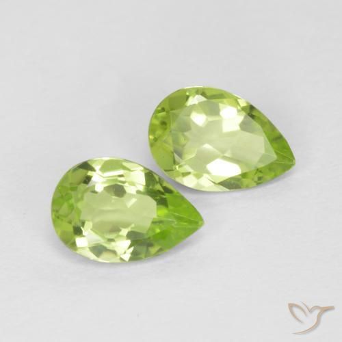 0.83 ct natürliche Mittelgrün Peridot-Edelsteine, Birnenform, VVS-VS