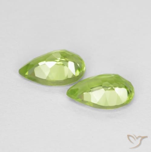 0.83 ct natürliche Mittelgrün Peridot-Edelsteine, Birnenform, VVS-VS