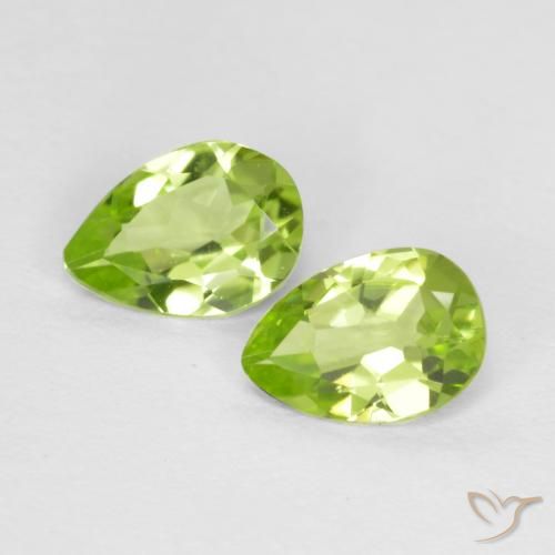 0.77ctw Natürlicher Leichtes lebendiges Grün Peridot, Birnenform, VVS-VS