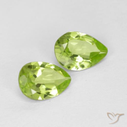 0.77 ct natürliche Leichtes lebendiges Grün Peridot-Edelsteine, Birnenform, VVS-VS