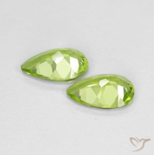 0.77 ct natürliche Leichtes lebendiges Grün Peridot-Edelsteine, Birnenform, VVS-VS