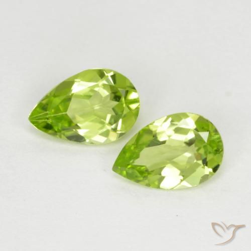 0.79ctw Natürlicher Lebendiges grün Peridot, Birnenform, VVS-VS