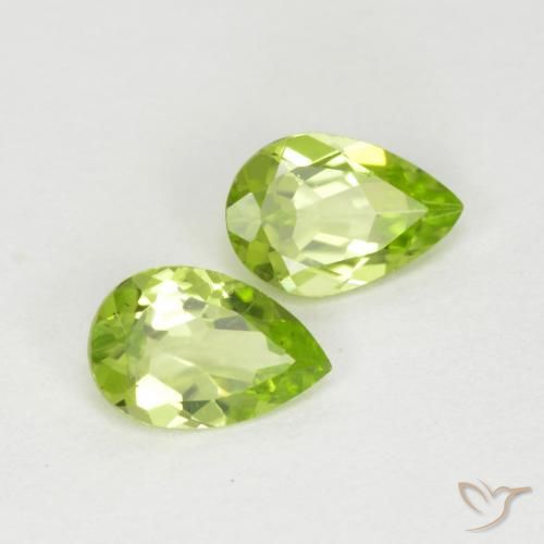 0.79 ct natürliche Lebendiges grün Peridot-Edelsteine, Birnenform, VVS-VS
