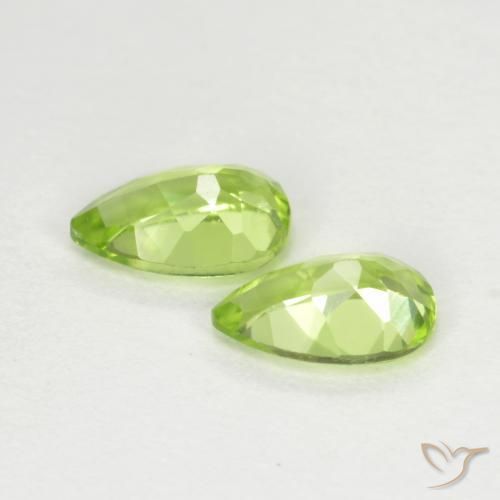 0.91 ct natürliche Leichtes lebendiges Grün Peridot-Edelsteine, Birnenform, VVS-VS