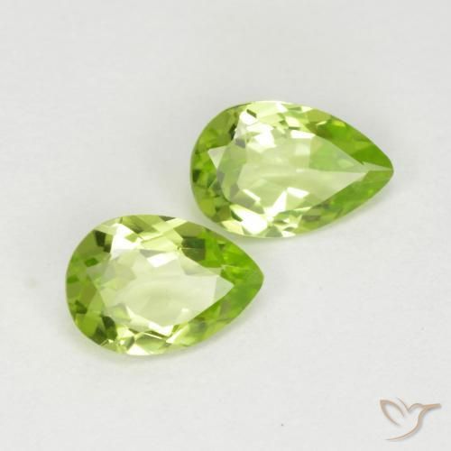 0.87 ct natürliche Leichtes lebendiges Grün Peridot-Edelsteine, Birnenform, VVS-VS