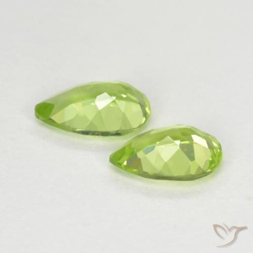 0.87 ct natürliche Leichtes lebendiges Grün Peridot-Edelsteine, Birnenform, VVS-VS