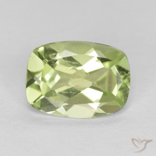 1.09ct Natürlicher Leichtes lebendiges Grün Peridot, Kissen, VS