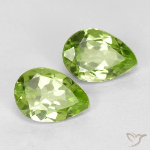 0.87 ct natürliche Leichtes lebendiges Grün Peridot-Edelsteine, Birnenform, VVS-VS