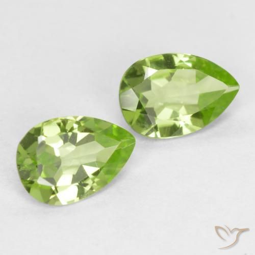 0.81 ct natürliche Leichtes lebendiges Grün Peridot-Edelsteine, Birnenform, VVS-VS