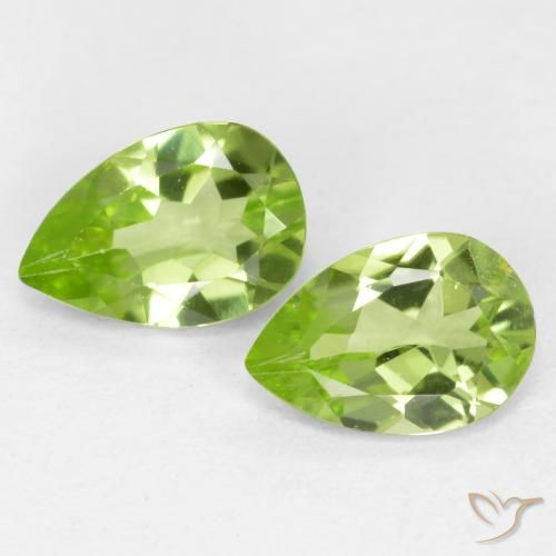 0.76ctw Natürlicher Leichtes lebendiges Grün Peridot, Birnenform, VVS-VS