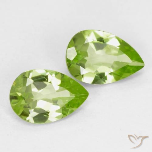 0.76 ct natürliche Leichtes lebendiges Grün Peridot-Edelsteine, Birnenform, VVS-VS