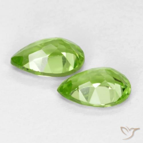 0.87 ct natürliche Leichtes lebendiges Grün Peridot-Edelsteine, Birnenform, VVS-VS
