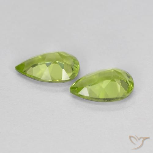 0.93 ct natürliche Lebendiges grün Peridot-Edelsteine, Birnenform, VS