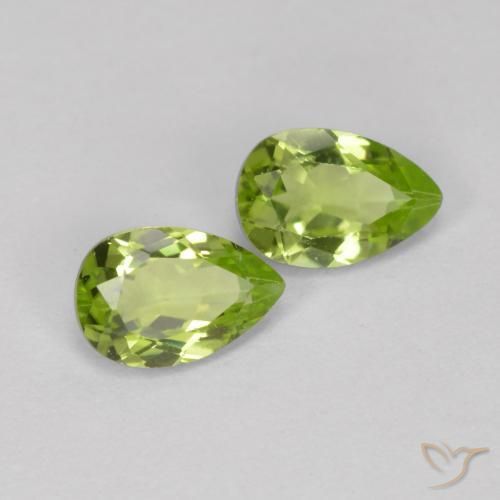 0.93 ct natürliche Leichtes lebendiges Grün Peridot-Edelsteine, Birnenform, VVS-VS