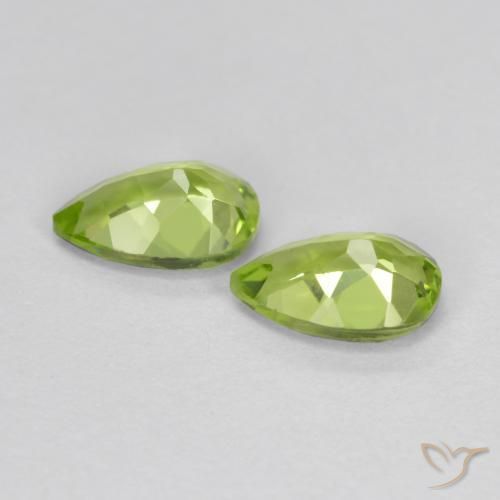 0.93 ct natürliche Leichtes lebendiges Grün Peridot-Edelsteine, Birnenform, VVS-VS