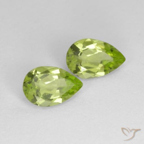 0.83 ct natürliche Mittelgrün Peridot-Edelsteine, Birnenform, VVS-VS