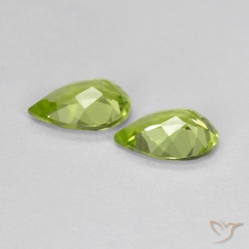 0.83 ct natürliche Mittelgrün Peridot-Edelsteine, Birnenform, VVS-VS