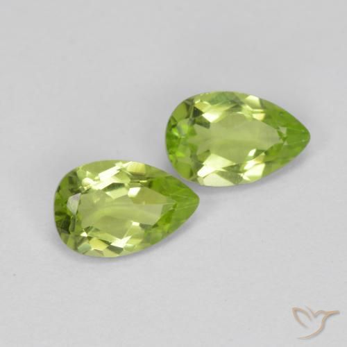0.89 ct natürliche Mittelgrün Peridot-Edelsteine, Birnenform, VS
