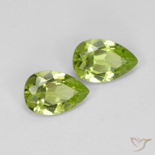 0.92 ct natürliche Mittelgrün Peridot-Edelsteine, Birnenform, VS
