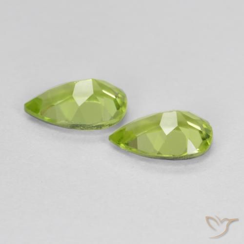 0.92 ct natürliche Mittelgrün Peridot-Edelsteine, Birnenform, VS