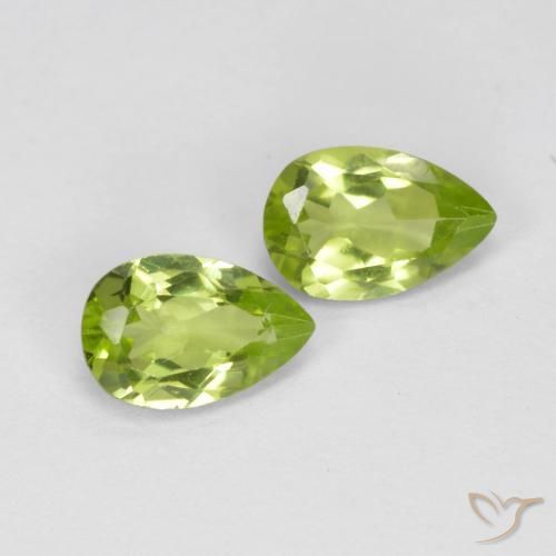 0.92 ct natürliche Lebendiges grün Peridot-Edelsteine, Birnenform, VS